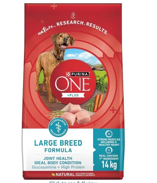 Purina ONE +Plus Large Breed Dry Dog Food w/Chicken 14 kg