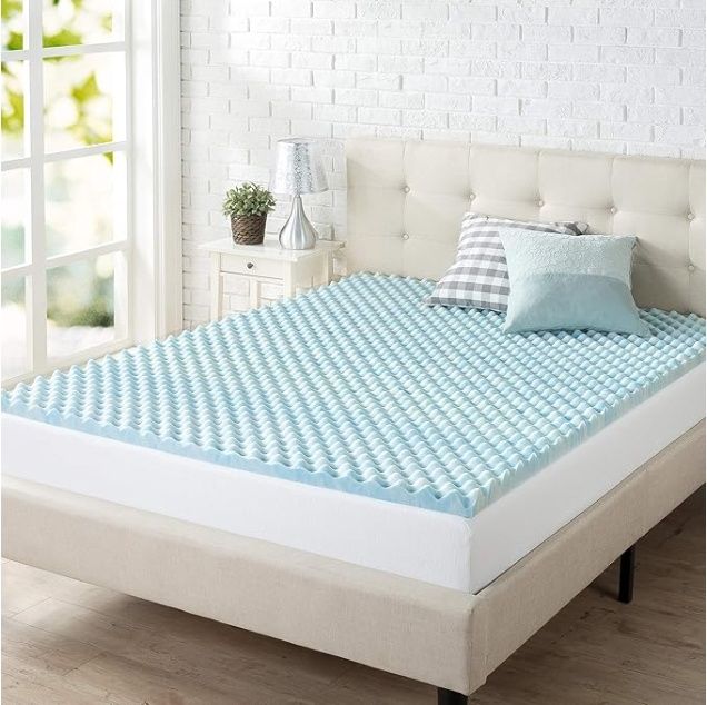 ZINUS 2 Inch Swirl Gel Cooling Memory Foam Mattress