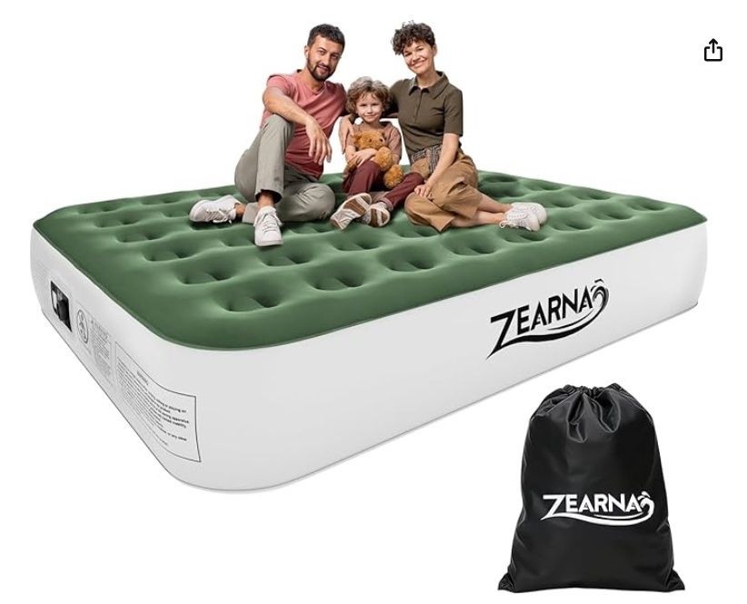 Zearna Air Mattress Queen with Built in Pump
