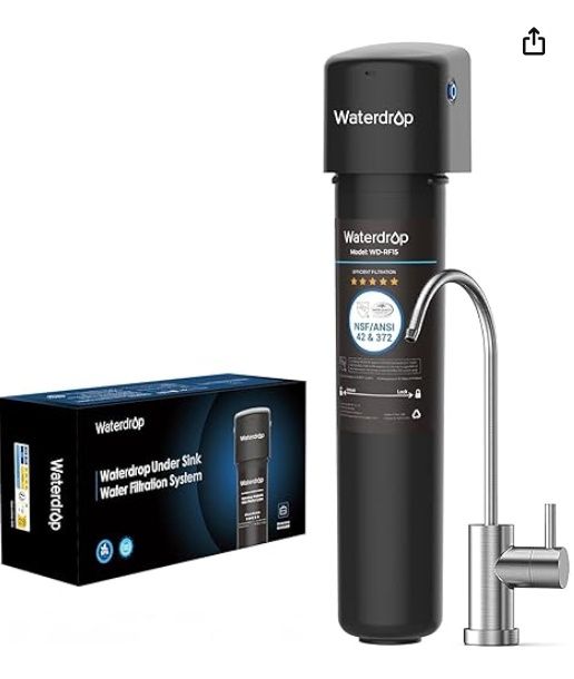 Waterdrop 15UB Under Sink Water Filter System, Reduces Lead