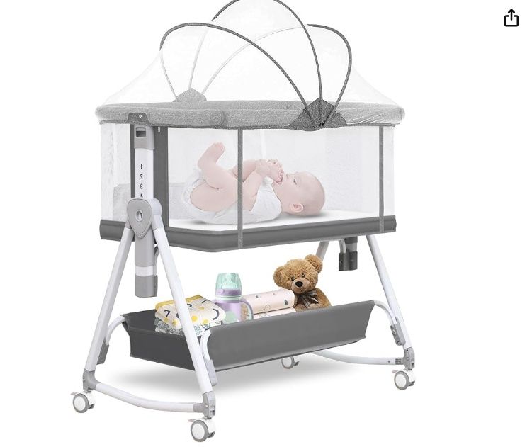 Youluzhen Baby Bassinet, 3 in 1 Bassinets Bedside Sleeper
