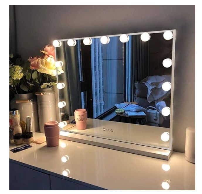 FENCHILIN Vanity Mirror with Lights, Hollywood Lighted Makeup Mirror