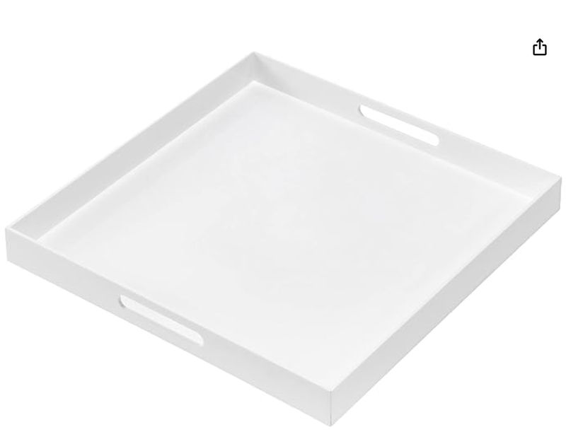 MUKEEN White Serving Tray - 20x20 Inch