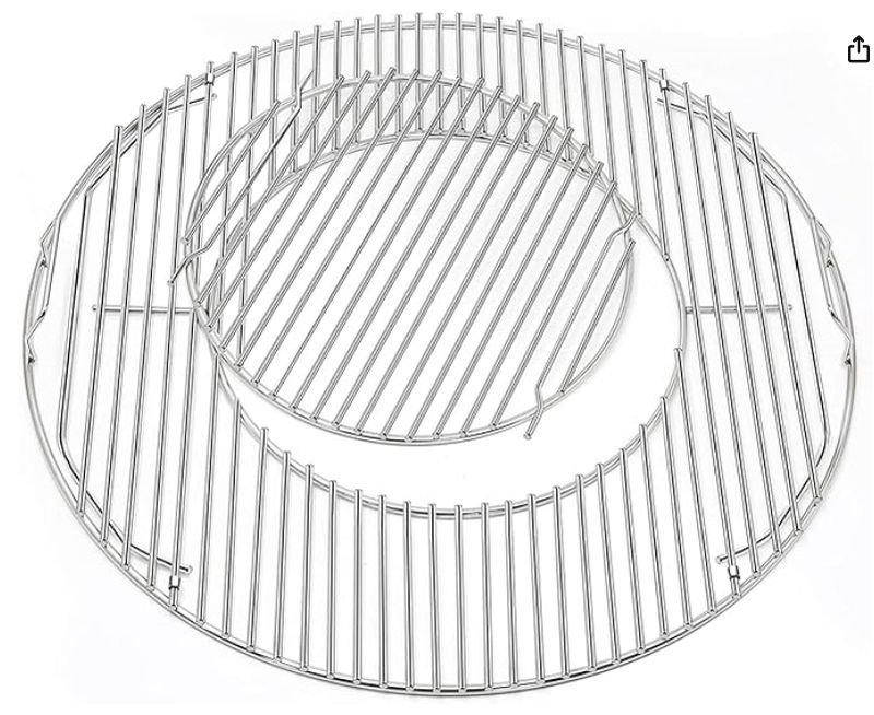 Criditpid 21.5 Inch Stainless Steel Grill Grates for Weber