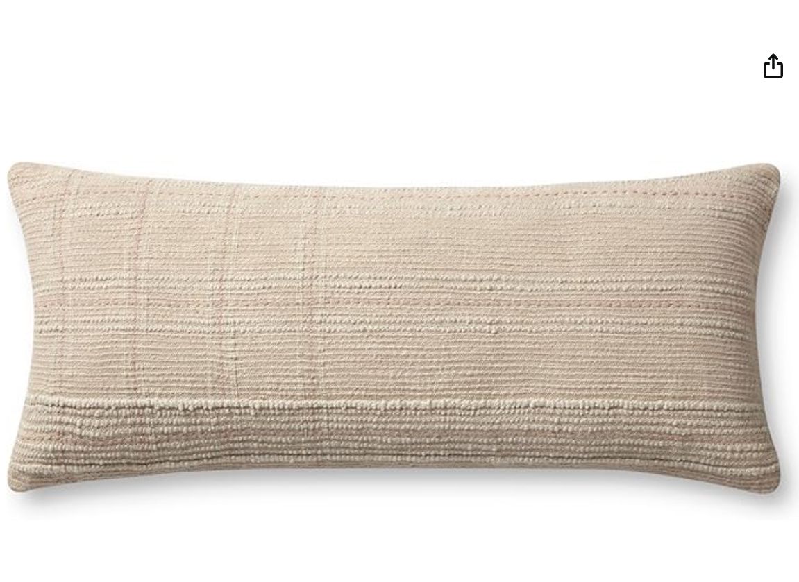 Angela Rose x Loloi - Ivory/Blush Cover &amp; Poly Pillow