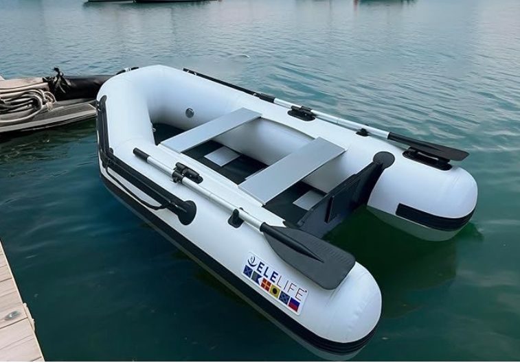 Elelife 7.5FT Inflatable Boat,3-4Person Portable raft