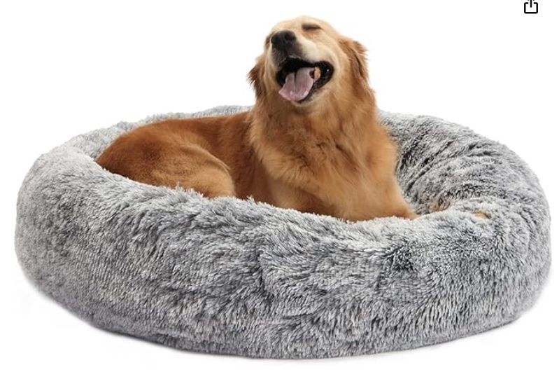 Bedfolks Calming Donut Dog Bed
