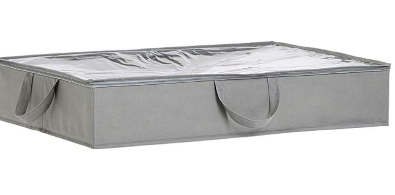 Under Bed Fabric Storage Drawers 2-Pack Grey