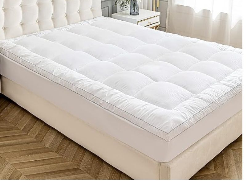 Maple Down Full Size Mattress Pad Pillow Top Mattress Cover Quilted