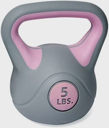 5 Lbs Grey &amp; Purple Kettle Bells - Set of 2