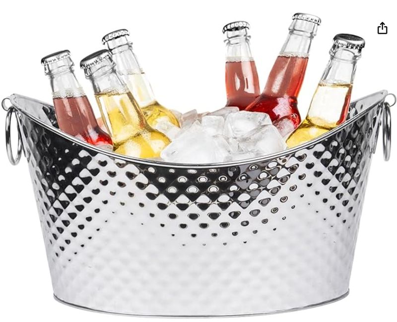 Klmnop 12L Stainless Steel Ice Bucket