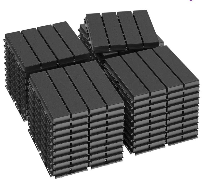 Plastic Interlocking Deck Tiles, 36 Pack Patio Deck Tiles, 12&quot;x12&quot;