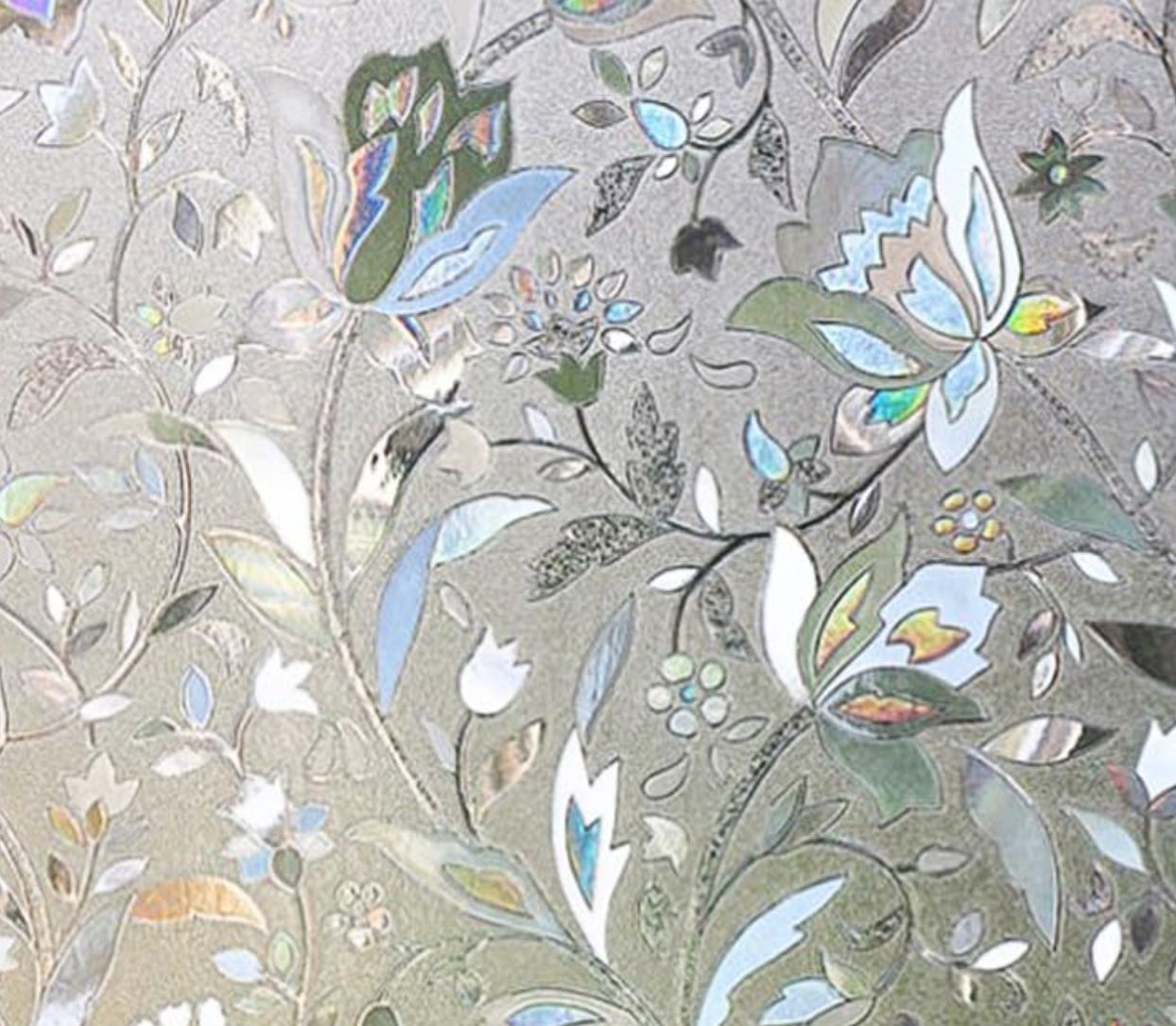 Brewster Home Fashions Privacy Window Clings, Colour: Floral-PF0705