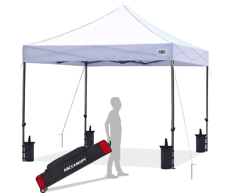 ABCCANOPY Pop up Canopy Tent 10 x 10, Colour: White