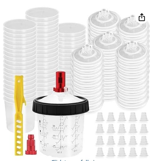 DAXINYANG Disposable Paint Gun Cup, Paint System 600ml kit