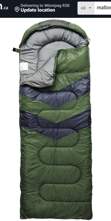MalloMe Sleeping Bag for Adults Winter, Fall &amp; Spring - Single