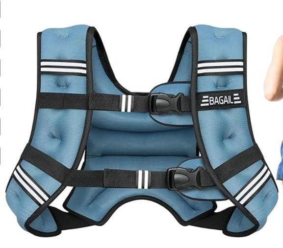 BAGAIL Weighted Vest, 15lbs Weight Vest with Detachable Phone Pouch