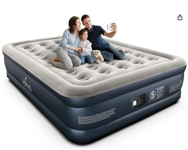 iDOO Luxury Air Mattress Queen with Built in Pump