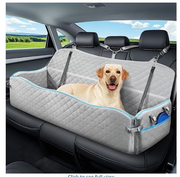 Tivray Large Dog Car Seat, Dog Car Bed for Dogs Under 120lbs 48 x 19 inches