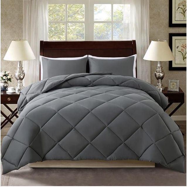 ELNIDO QUEEN Grey Twin Comforter Set