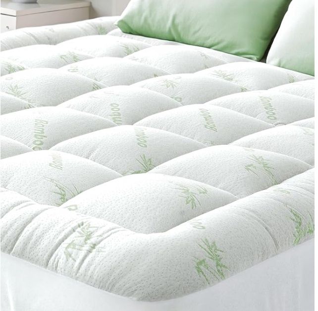 Bamboo Mattress Topper - Thick Cooling, Size: Twin