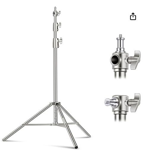 NEEWER 9.2ft/2.8m Stainless Steel Light Stand