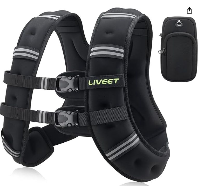 Liveet Weighted Vest, 20 lbs Weighted Vest