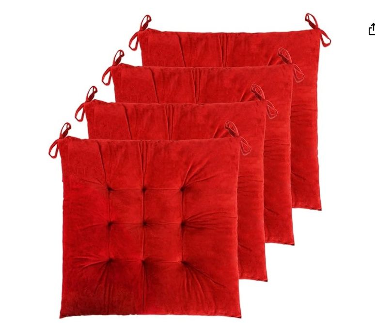 ELFJOY 4 Pack Chair Cushions for Dining Chairs Chair Pads