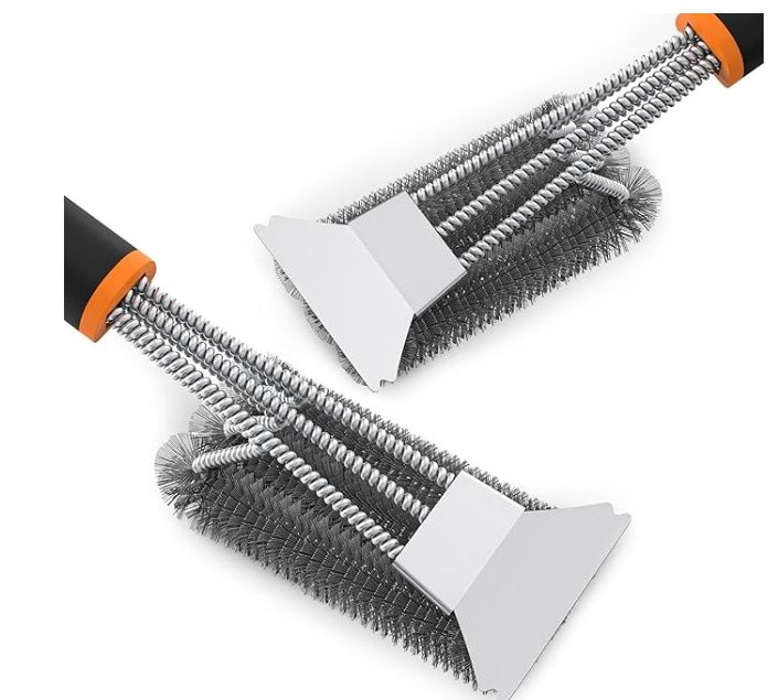 Fixmend 2 PK BBQ 15&quot; Brushes Rust-Proof Stainless Steel