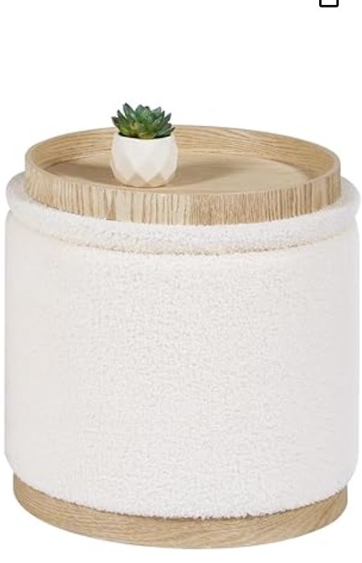 PINPLUS Round Ottoman with Storage