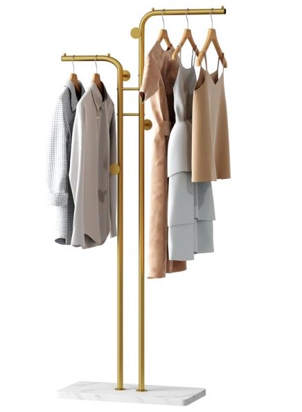 HOMEFORT Coat Rack, Freestanding Metal Coat GOLD