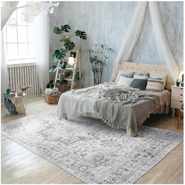 Mandala - Machine Washable Area Rugs 5 X 7 Ft