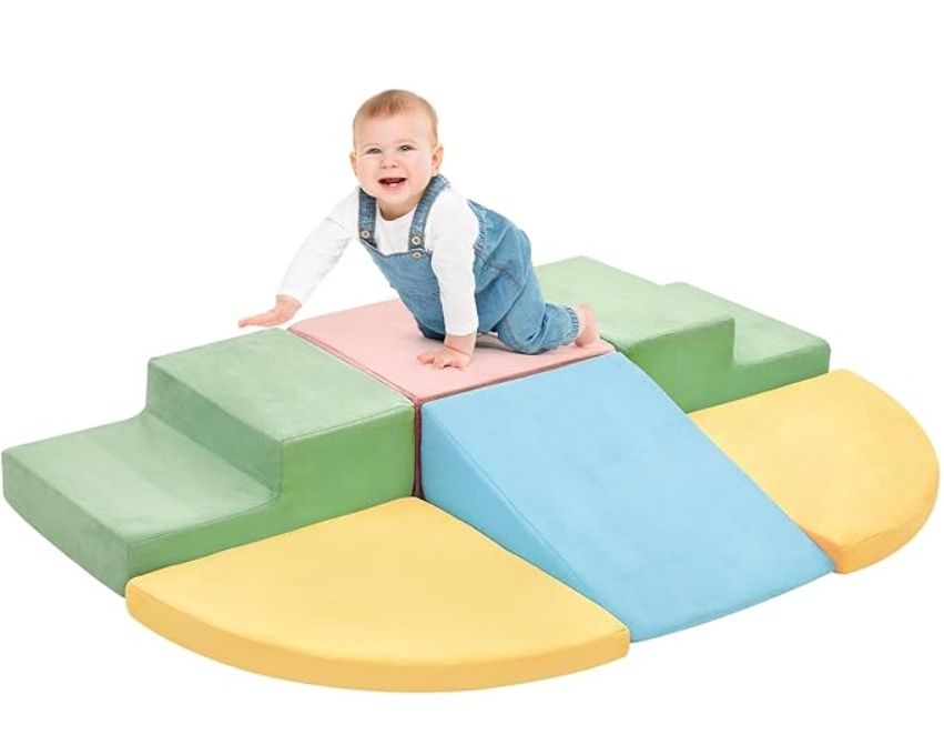 6 Pieces Climbing Toys for Toddlers and Kids,Climb &amp; Crawl