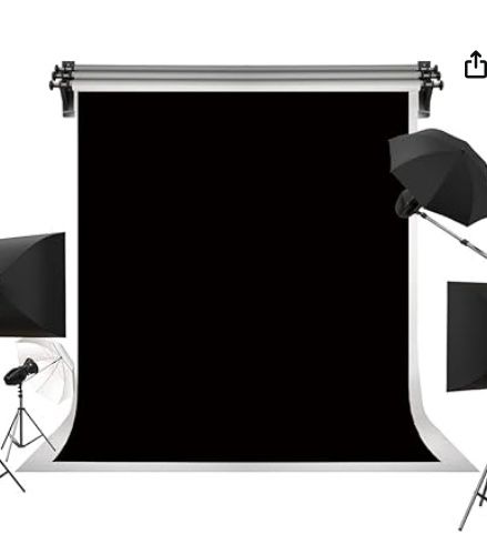 Kate Solid Black Backdrop 10ftx12ft