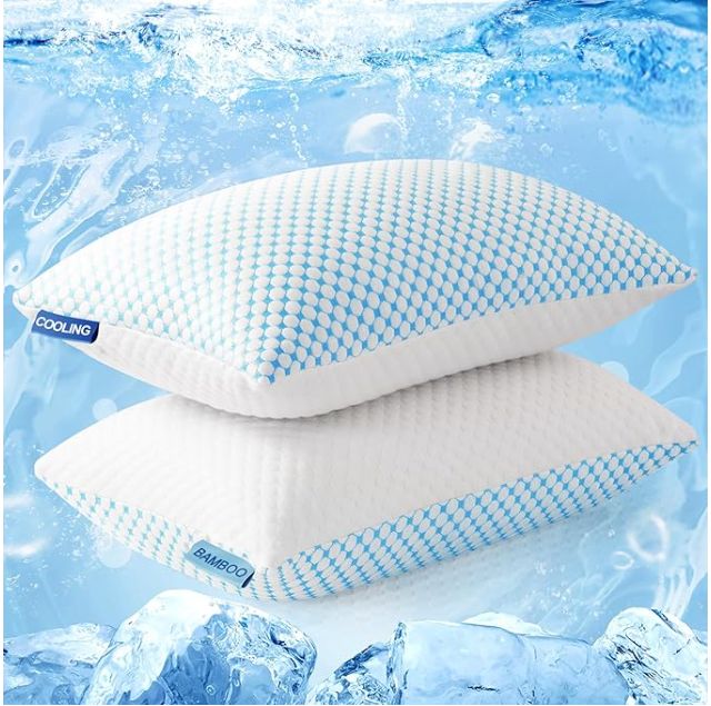 EASELAND Cooling Firm Memory Foam Pillows Queen