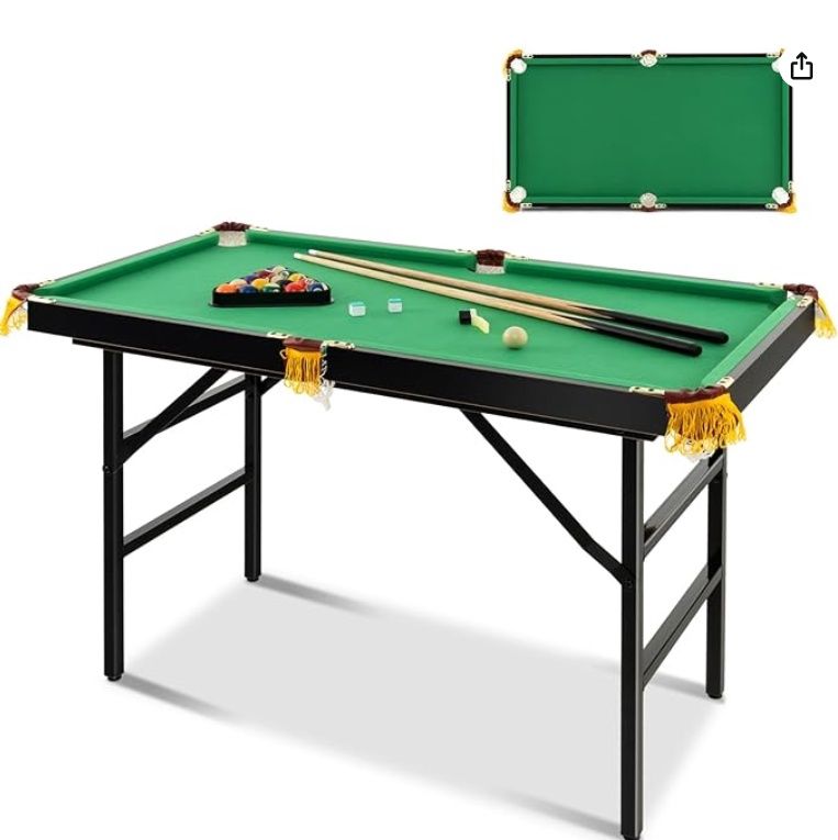 Costzon Billiard Table, Pool Game Table Includes Cues, Ball, Chalk, Rack
