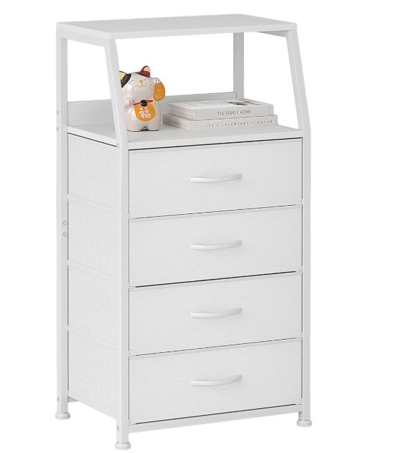 Mexin Dresser for Bedroom, Tall Night Stand with 4 Drawers