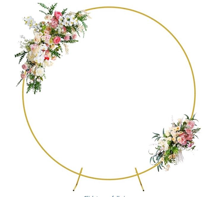 Wokceer Round Backdrop Stand 7.2FT Circle Balloon Arch
