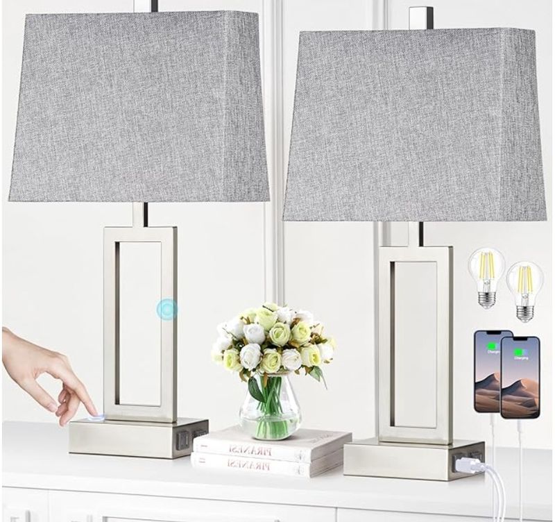 Rinweey ouch Control Table Lamps Set of 2