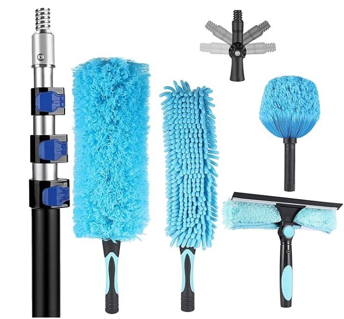 Telescopic Duster 20 Foot High Reach Duster Cleaning Kit