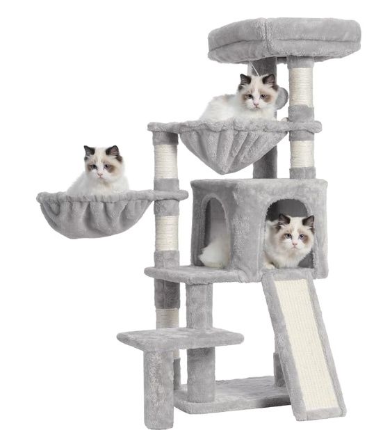 Gitelsnour Cat Tree, Cat Tower with condo, 2 Baskets