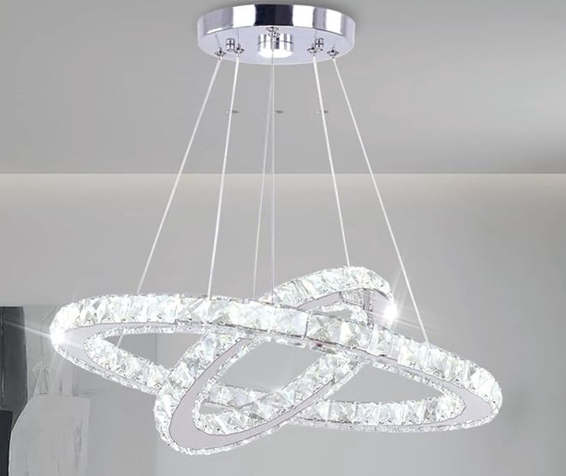 Finktonglan Crystal LED Chandeiler Ceiling Light Lamp