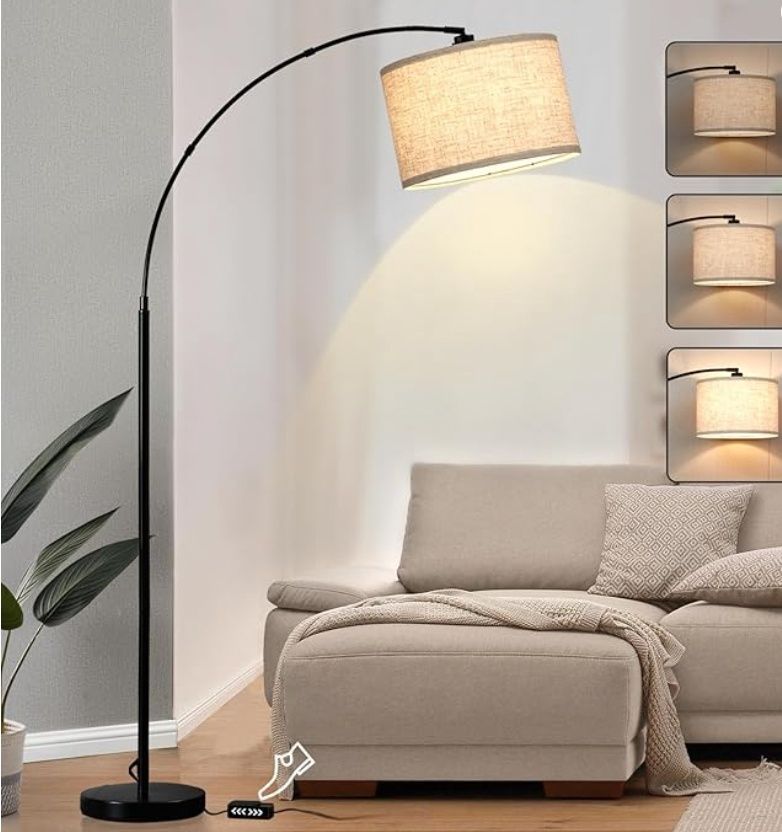 Arc Floor Lamp, Dimmable Lamp Black Morden Standing