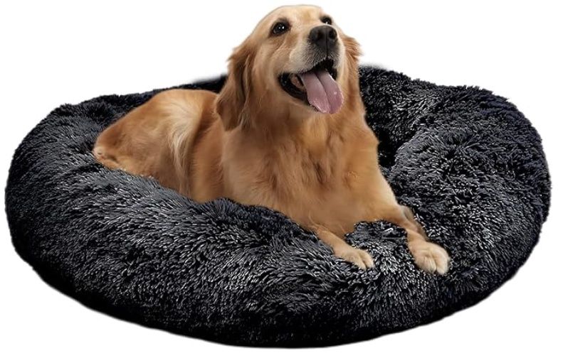 Calming Dog Bed, Donut Washable Pet Bed for Extra Large Dogs up to 100lbs