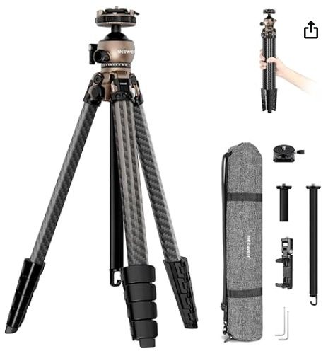 NEEWER LITETRIP LT35 61&quot; Travel Tripod Carbon Fiber w Pan Tilt Low Profile