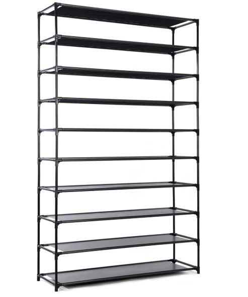 HODYANN 50 Pairs Shoe Rack,10 Tiers Shoe Rack