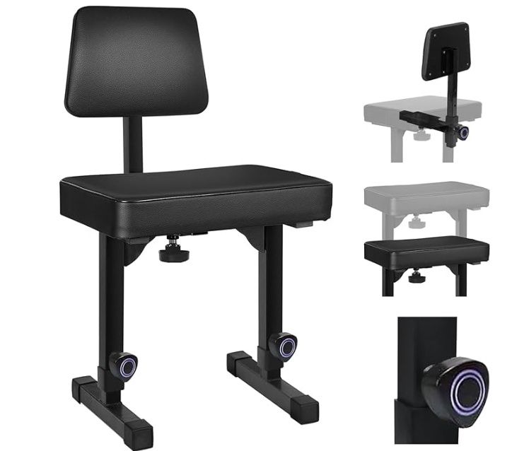 BBTEQEKN Adjustable Piano Bench with Back