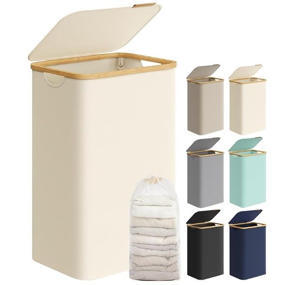 SONGMICS Laundry Hamper with Lid, Large