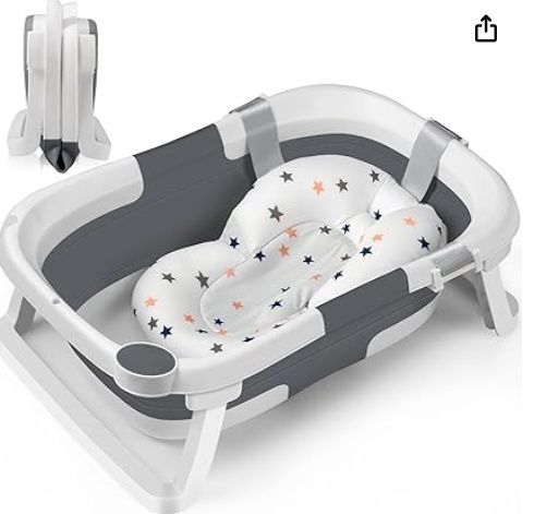 DEANIC Collapsible Baby Bathtub for Newborns