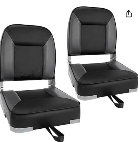 Skureay Boat Seats 2 Pack, Skureay Low/High Back Fishing Folding Boat